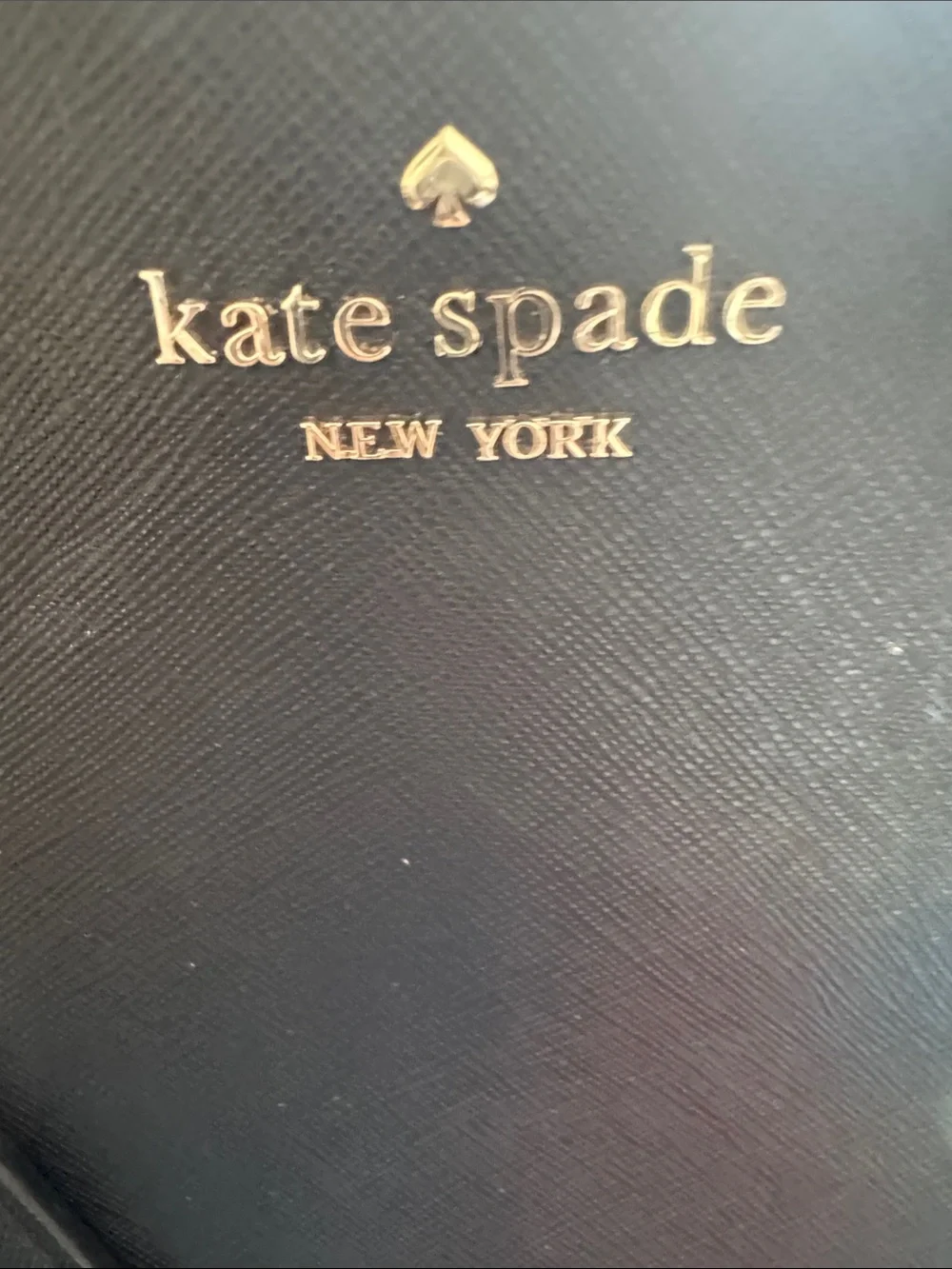 kate spade black structured tote with gold hardware - Picture 3 of 3